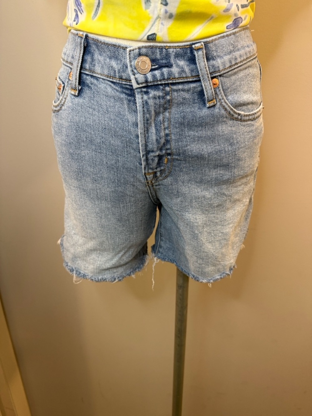 GAP Light Blue Distressed Denim Shorts